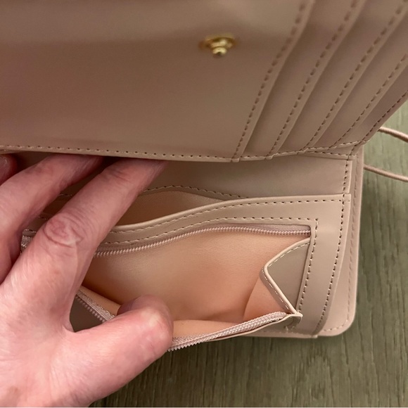 Salmon Colored Crossbody Cell Phone/Wallet Purse - Picture 5 of 14